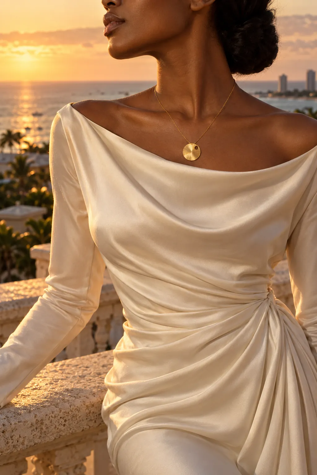 I. The Solstice Pendant at sunset.