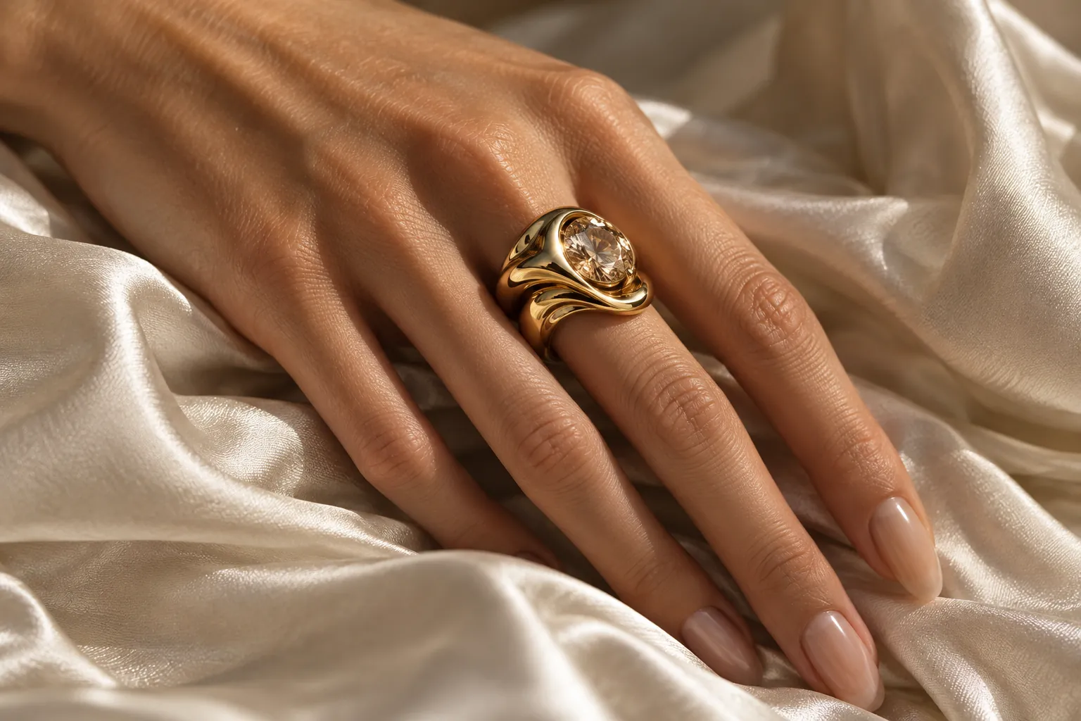 Ring No. 01 worn on the hand